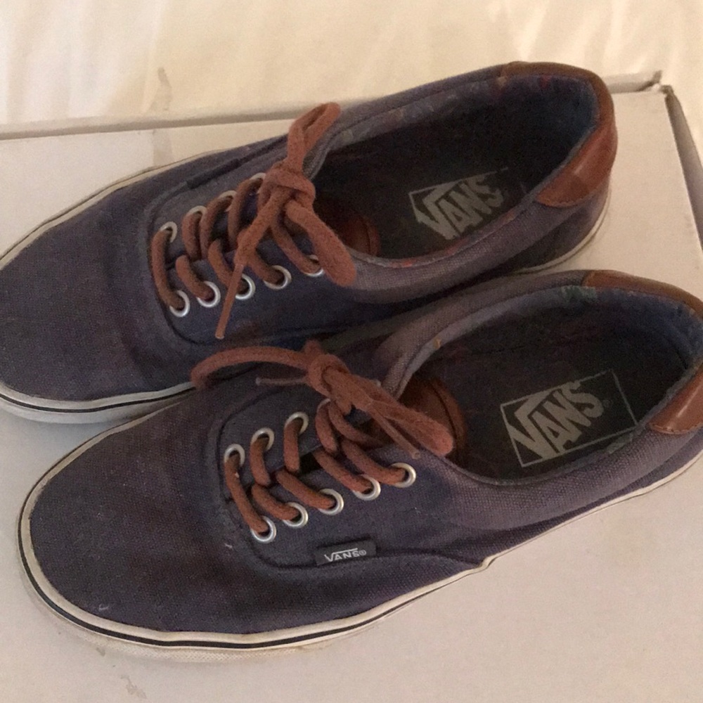 Blue/brown van sneakers
